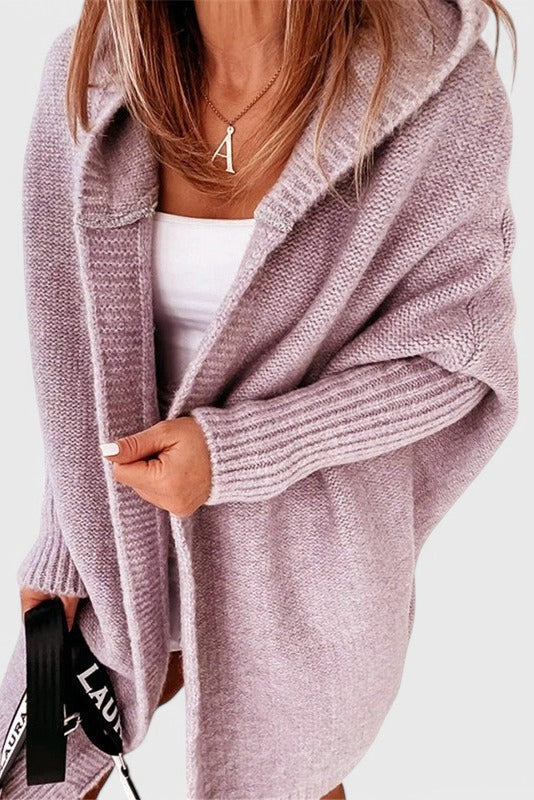 LOVISA | Cárdigan de Punto con Capucha Oversized
