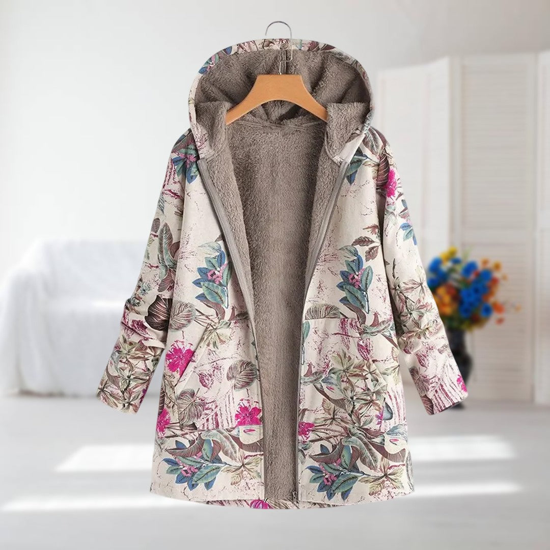 Casa Penélope Camellia | Chaqueta Cálida con Forro de Forro Polar