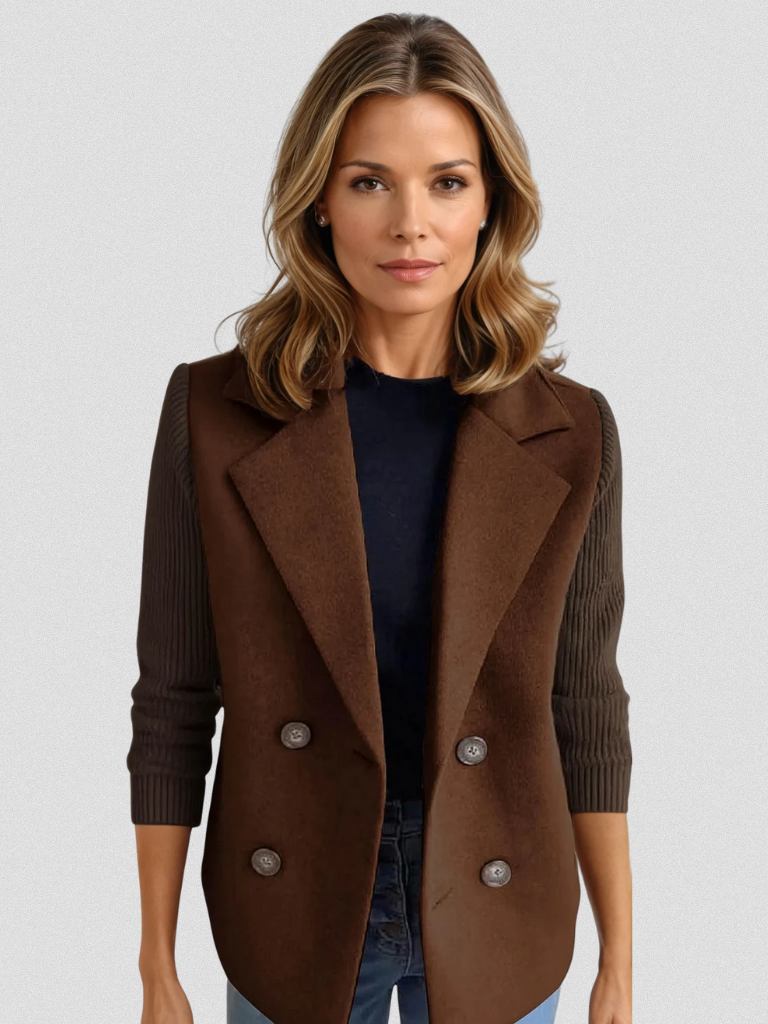 EVA™ | Chaqueta elegante con mangas de punto