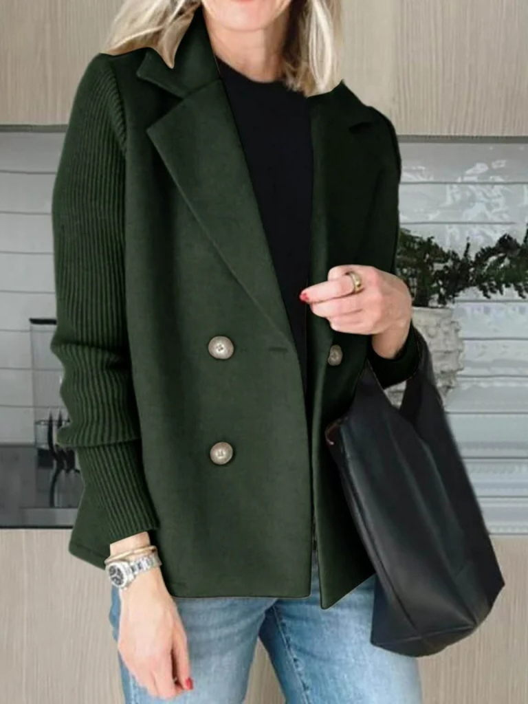 EVA™ | Chaqueta elegante con mangas de punto