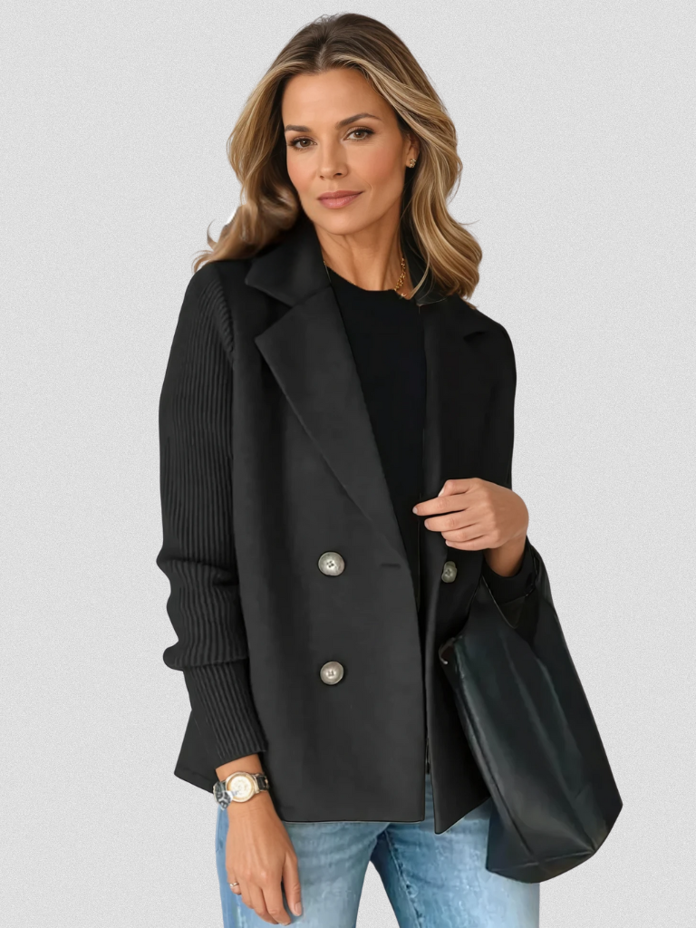 EVA™ | Chaqueta elegante con mangas de punto