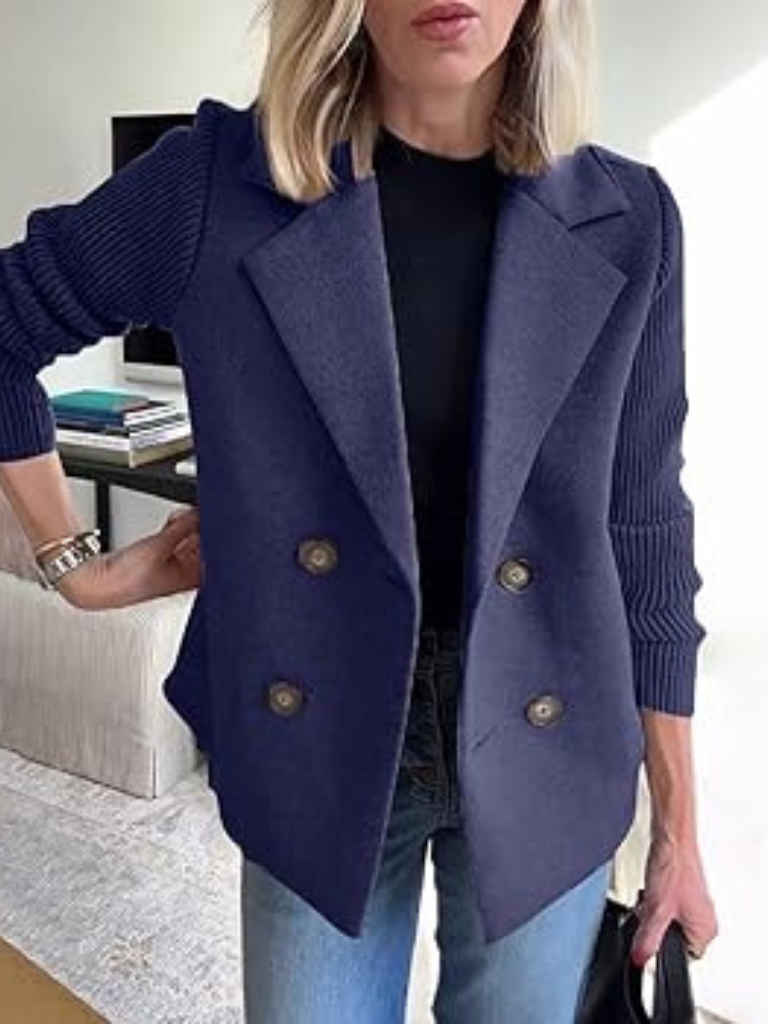 EVA™ | Chaqueta elegante con mangas de punto