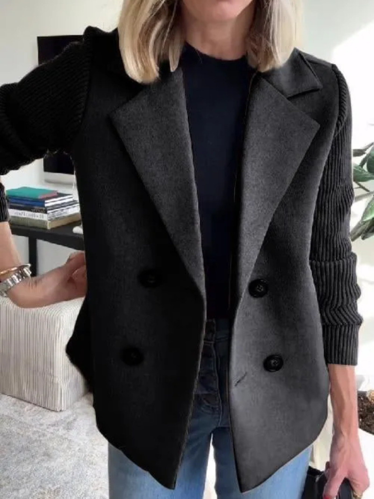 EVA™ | Chaqueta elegante con mangas de punto