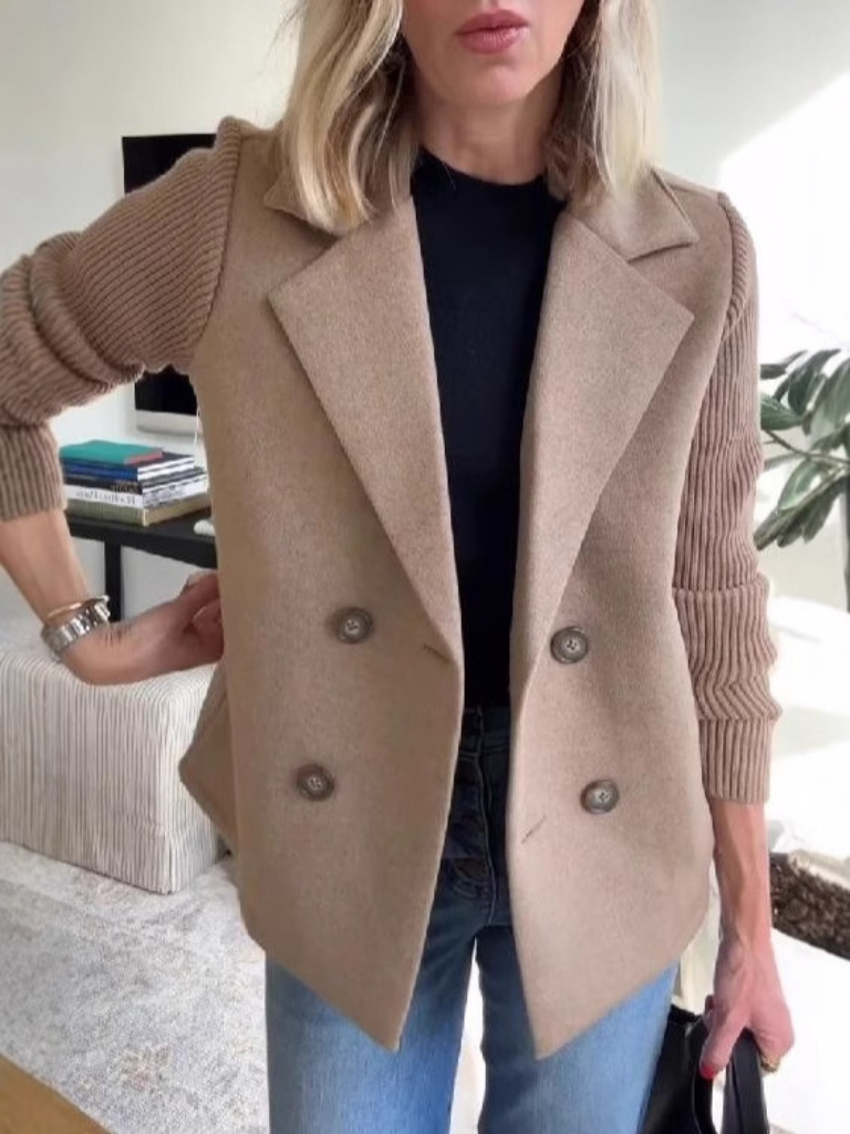 EVA™ | Chaqueta elegante con mangas de punto