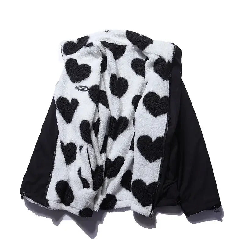 Katharina | Chaqueta reversible de corazones