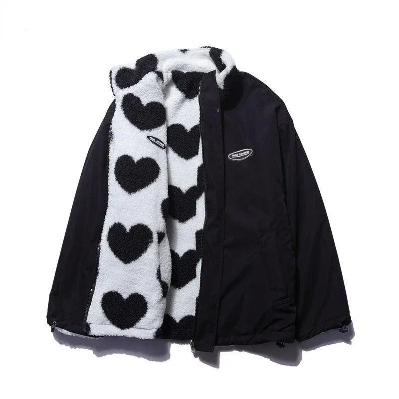 Katharina | Chaqueta reversible de corazones