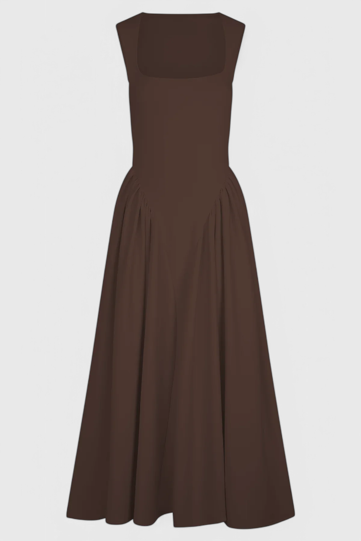 VERONA | Vestido Midi con Escote Cuadrado
