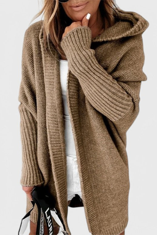 LOVISA | Cárdigan de Punto con Capucha Oversized