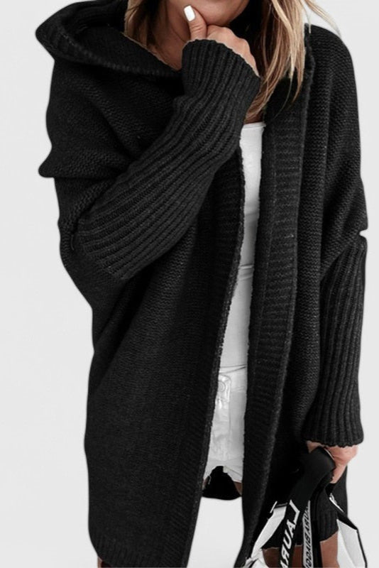 LOVISA | Cárdigan de Punto con Capucha Oversized