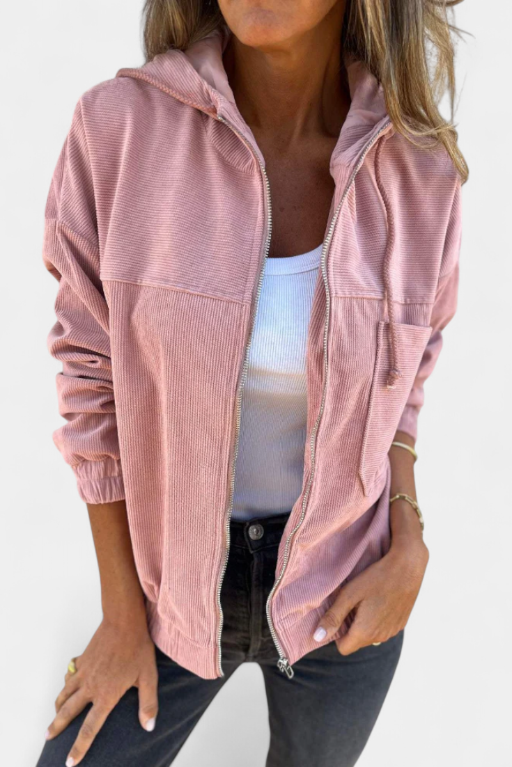 LORCA | Chaqueta de Corduroy con Capucha y Cremallera