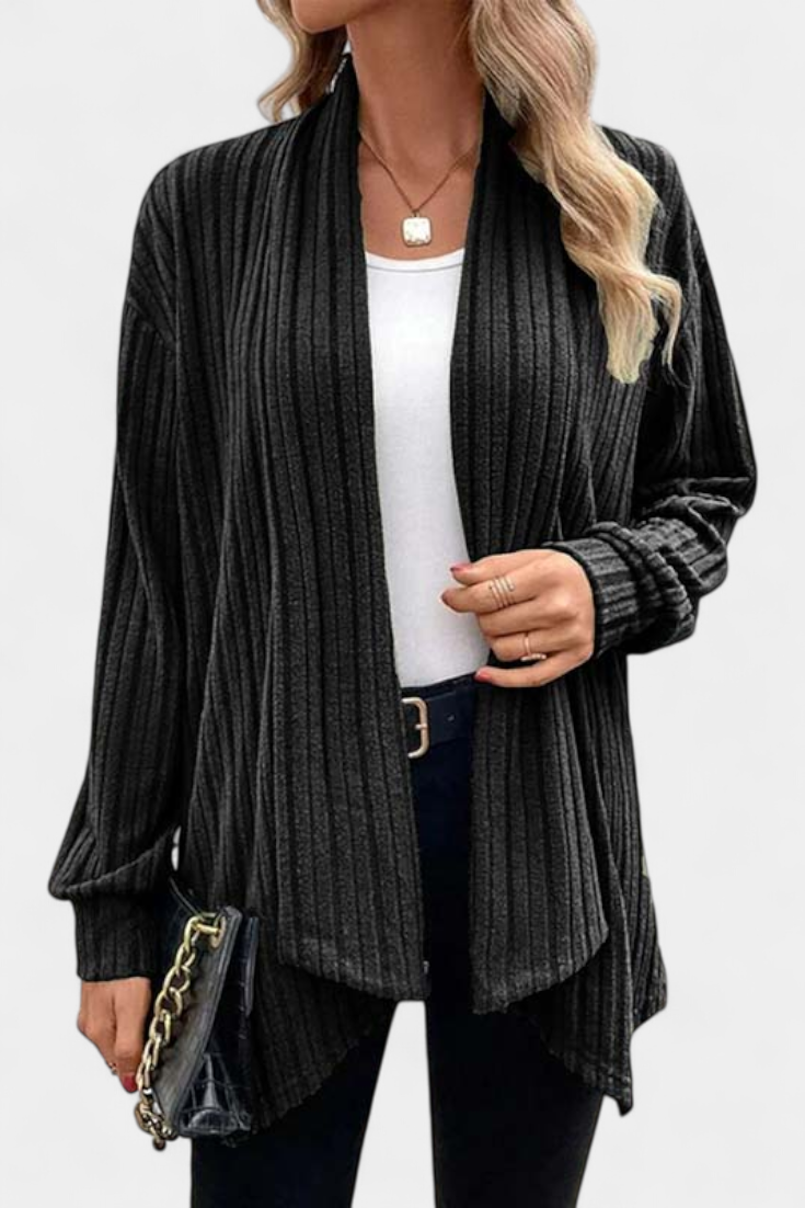 SANSEL | Cárdigan Casual con Capucha y Bolsillos