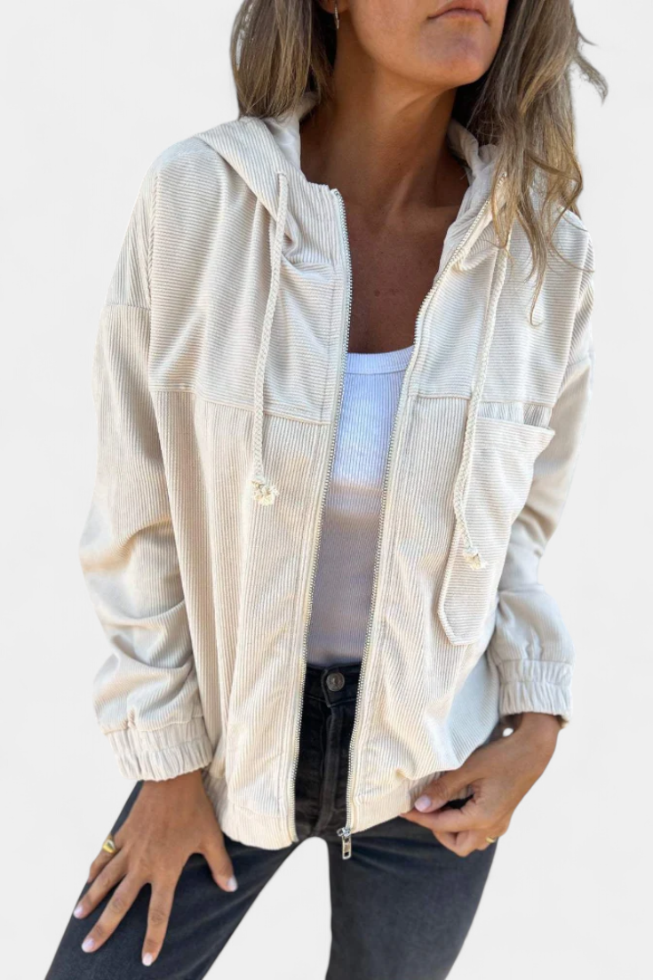LORCA | Chaqueta de Corduroy con Capucha y Cremallera