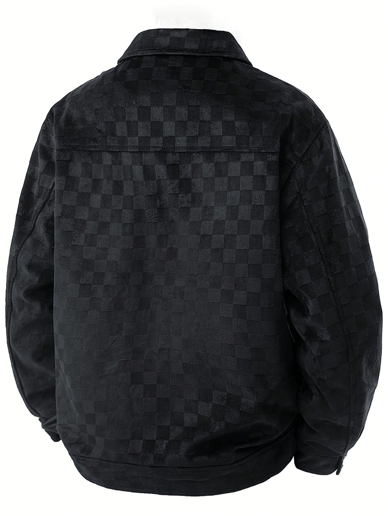 Mavrick Chaqueta Suede con Estampado de Cuadros