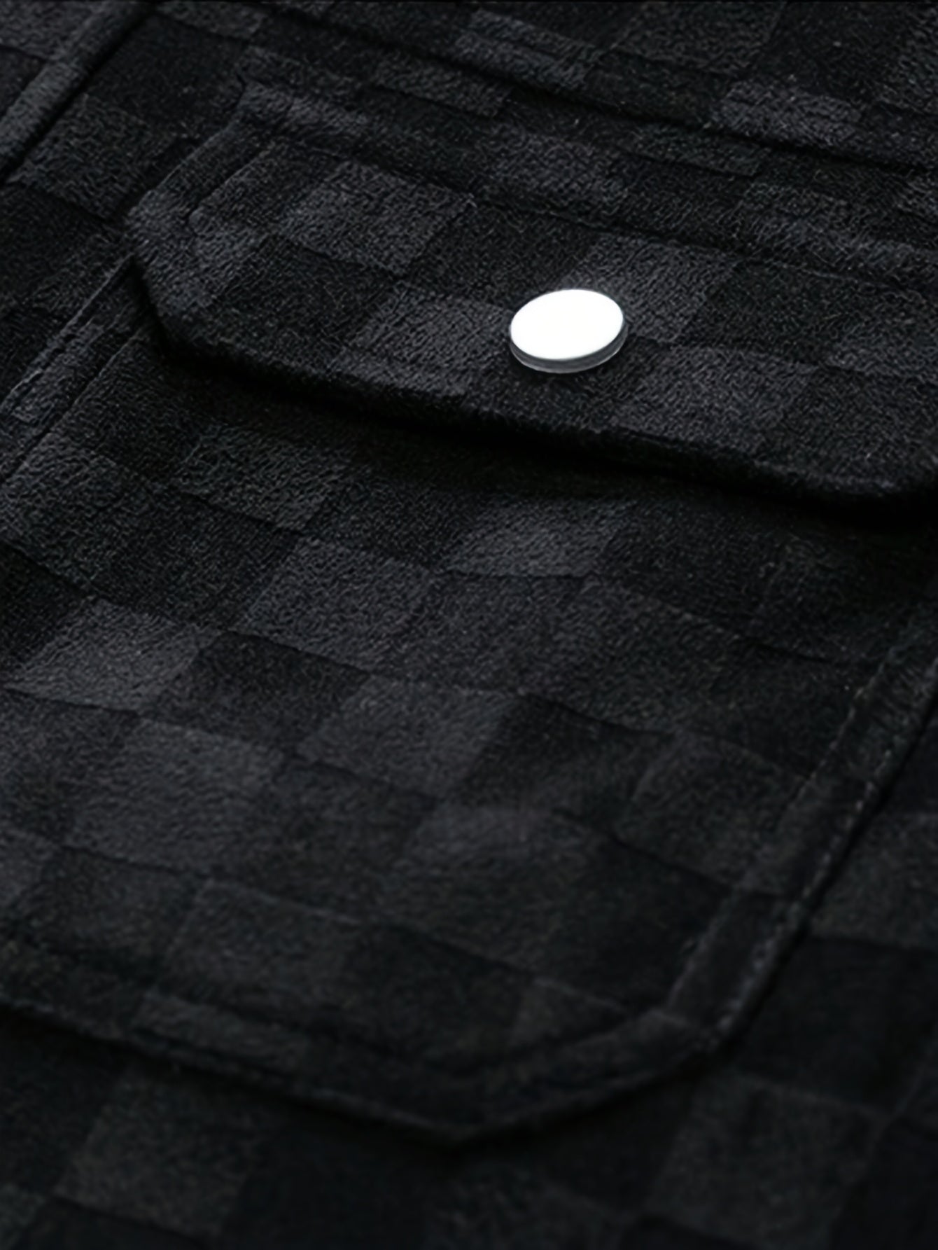Mavrick Chaqueta Suede con Estampado de Cuadros