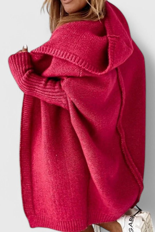 LOVISA | Cárdigan de Punto con Capucha Oversized