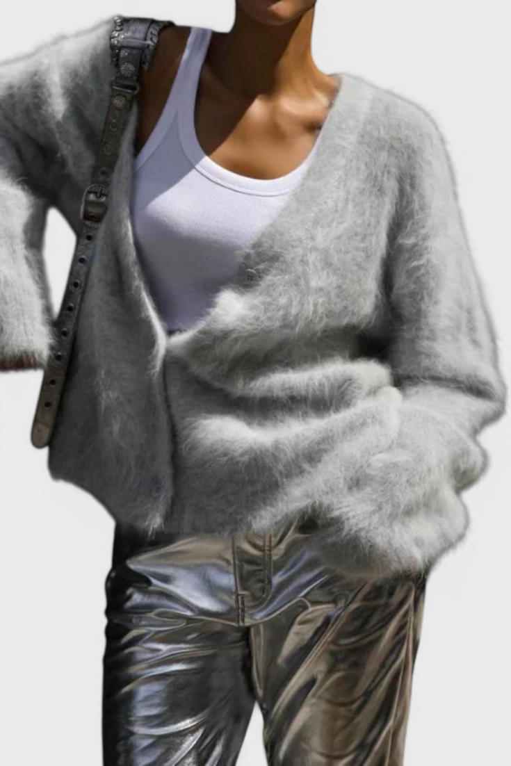 DANIELA | Suave Cardigan de Mezcla de Cachemira