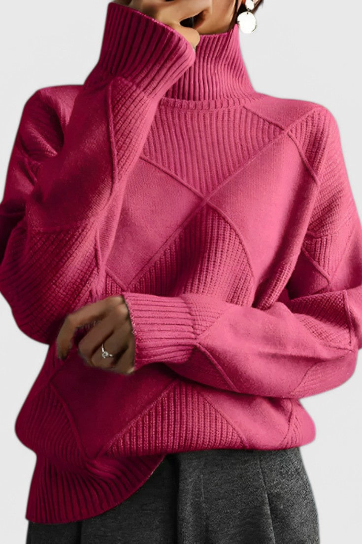 JASMINE | Jersey de Cuello Alto de Cachemira