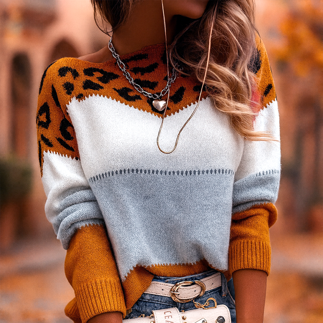 Orlena | Jersey informal con estampado de leopardo