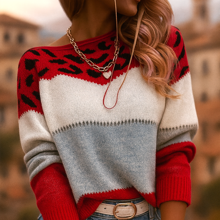 Orlena | Jersey informal con estampado de leopardo