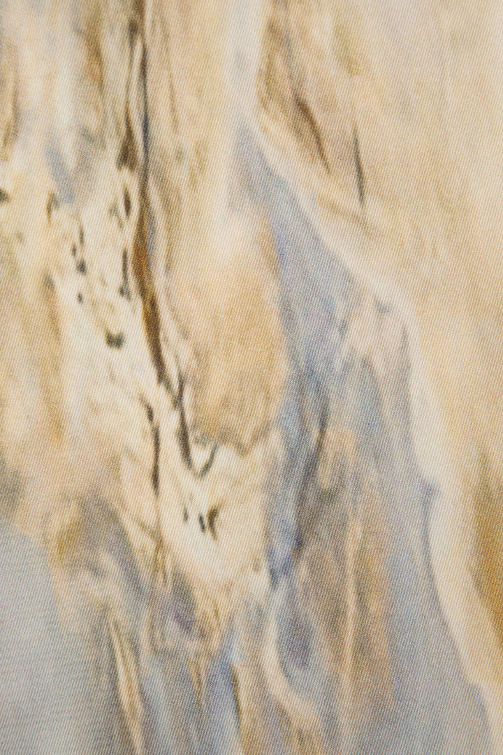 INNA | Pantalones Rectos de Cintura Alta con Estampado de Mármol