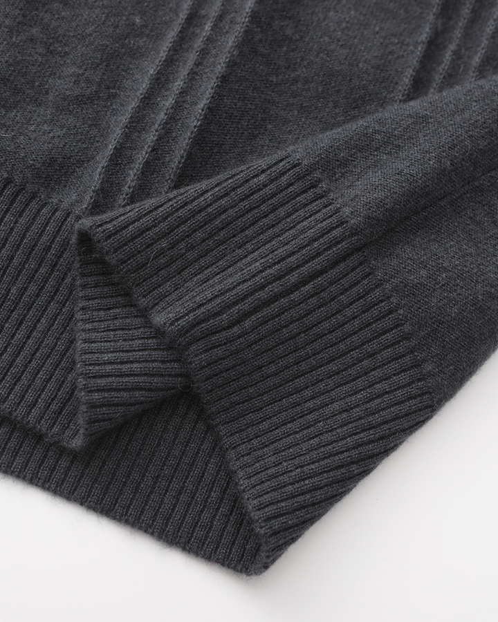 Zaragoza | 100% Cashmere Ribbed Half-Zip