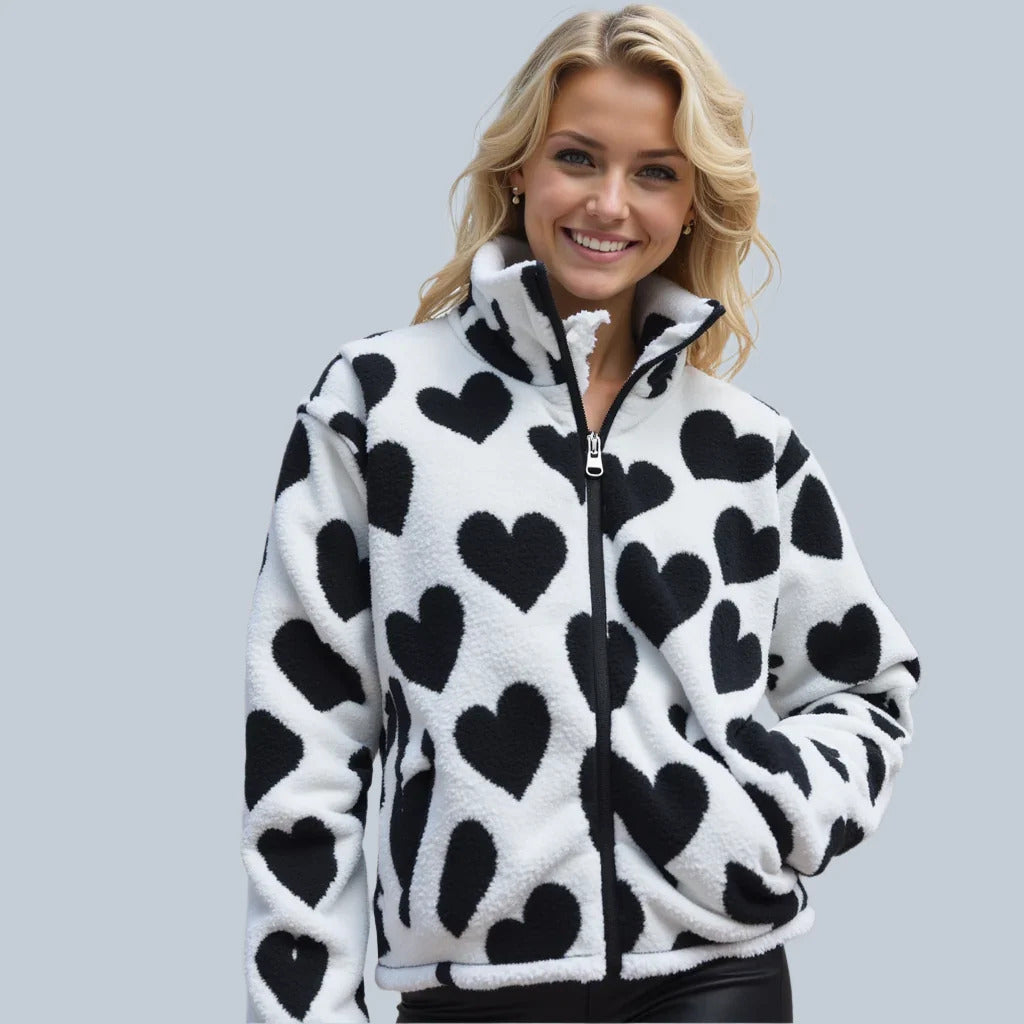 Katharina | Chaqueta reversible de corazones