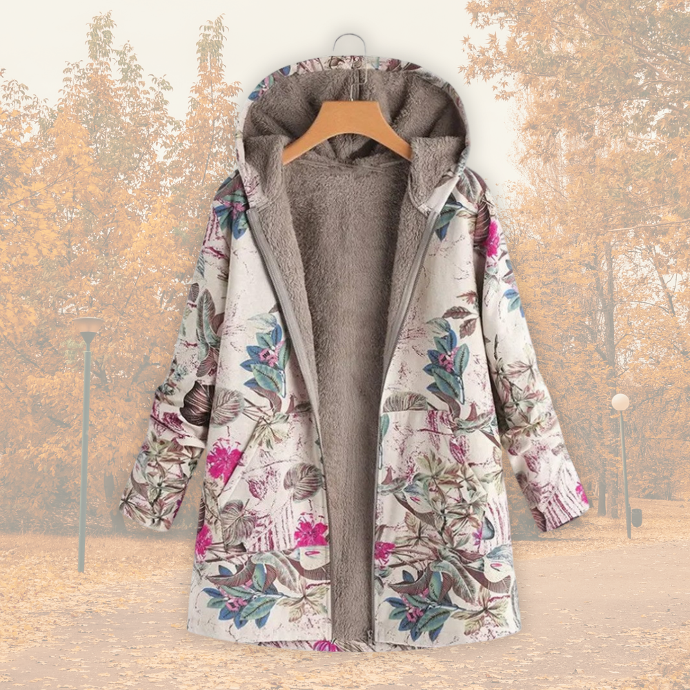 Casa Penélope Camellia | Chaqueta Cálida con Forro de Forro Polar