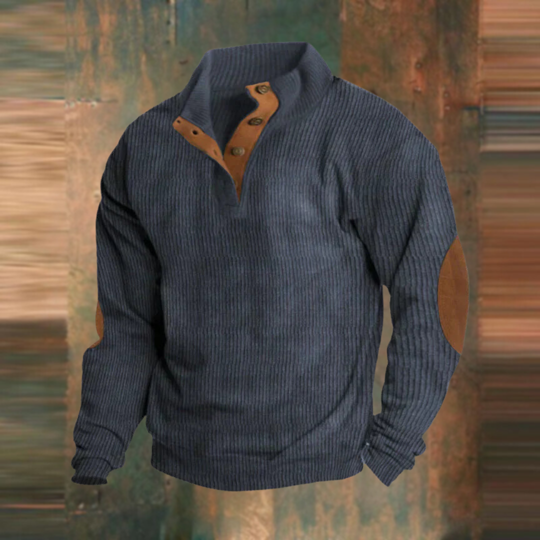 Sudadera casual con cuello alto y mangas largas