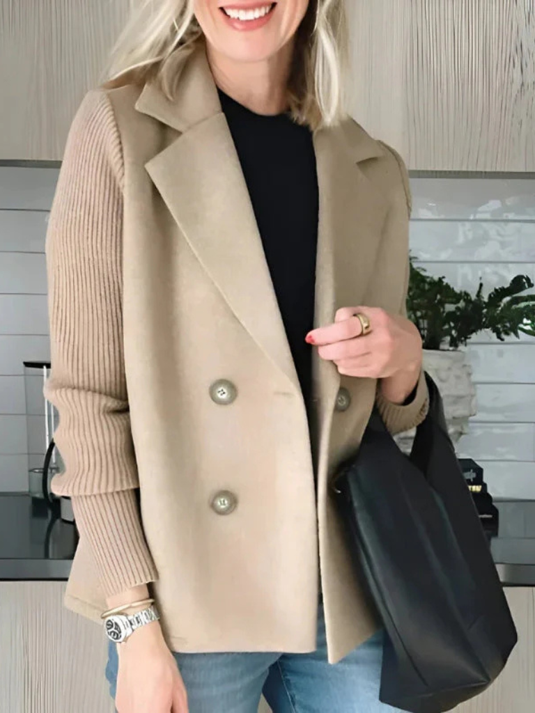 EVA™ | Chaqueta elegante con mangas de punto