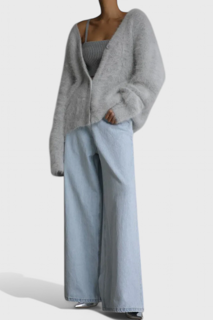 DANIELA | Suave Cardigan de Mezcla de Cachemira