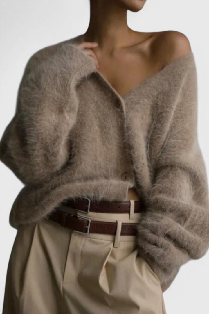 DANIELA | Suave Cardigan de Mezcla de Cachemira