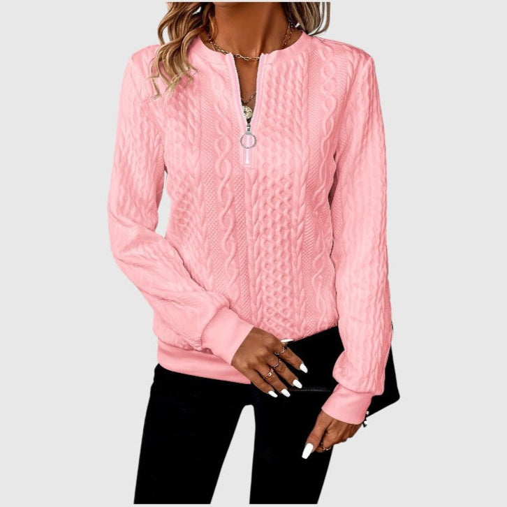 AMALIE | Jersey de punto con cremallera suave.