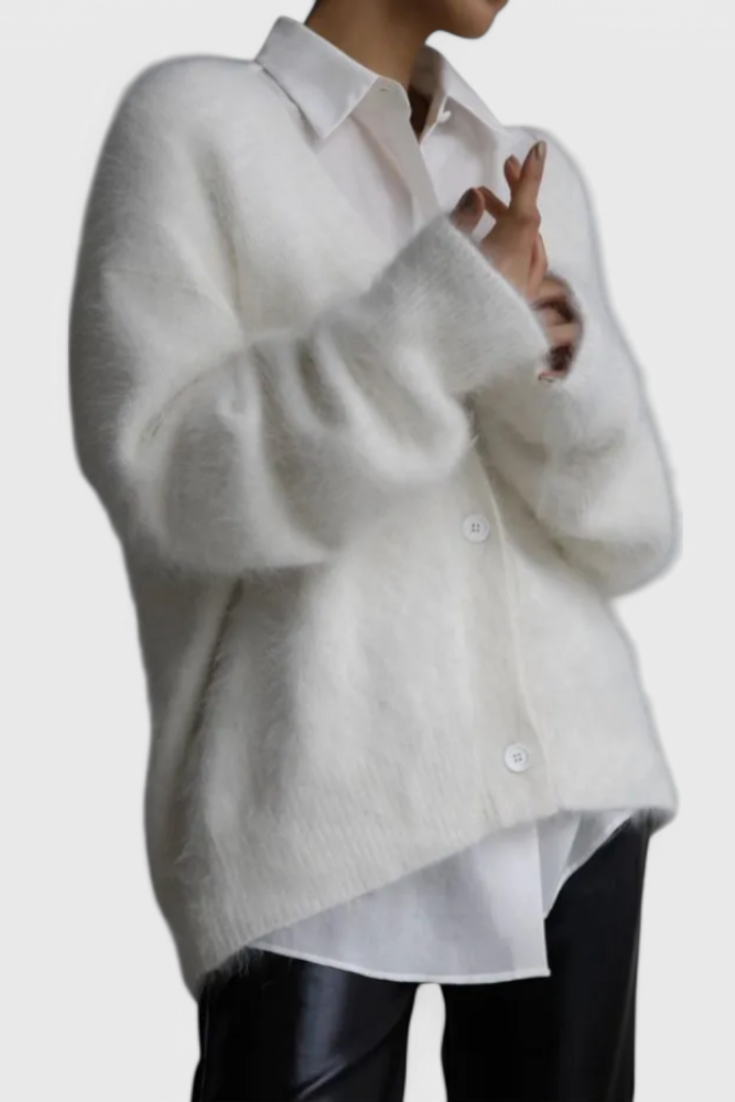 DANIELA | Suave Cardigan de Mezcla de Cachemira