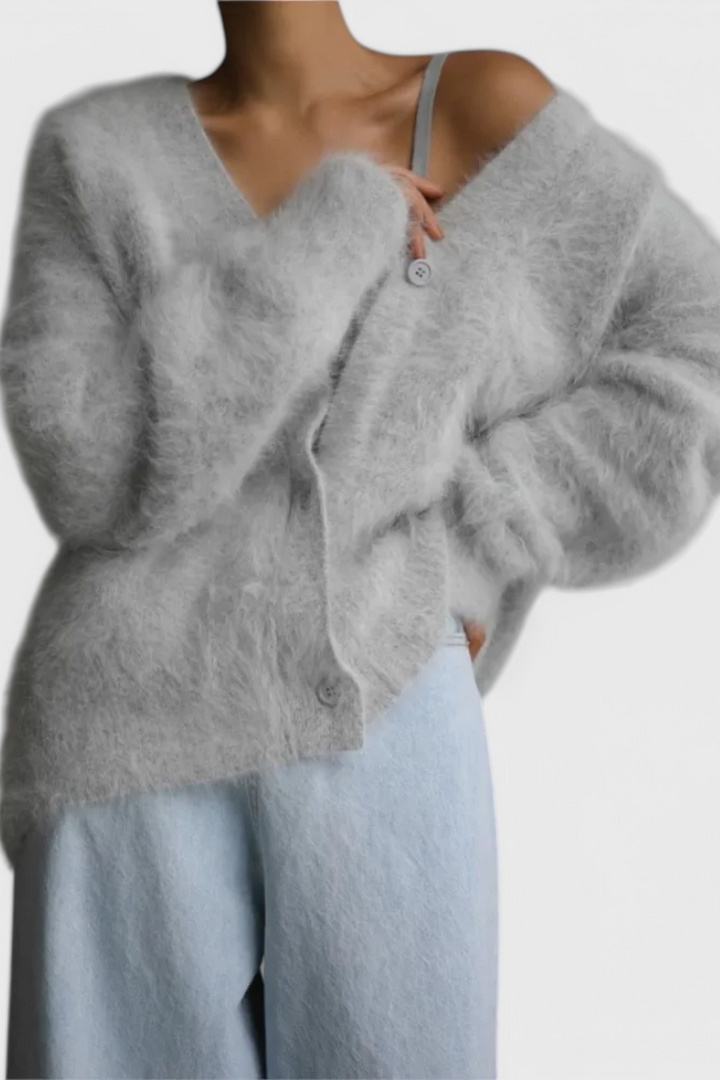 DANIELA | Suave Cardigan de Mezcla de Cachemira