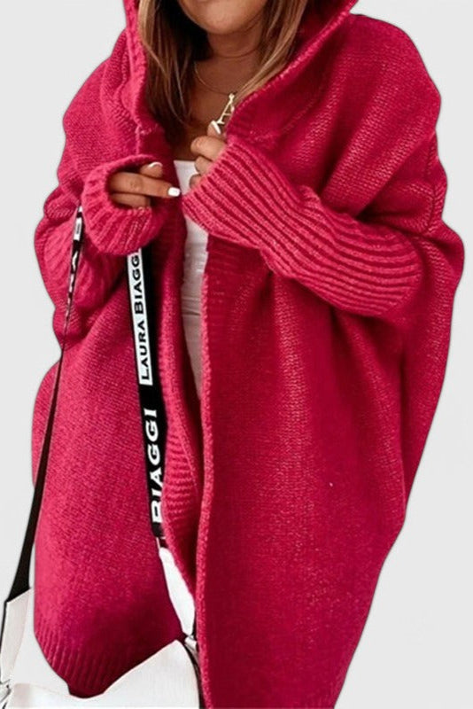 LOVISA | Cárdigan de Punto con Capucha Oversized