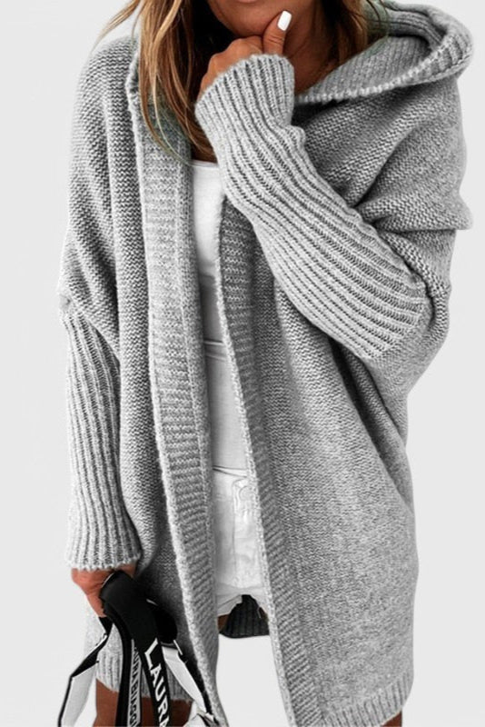 LOVISA | Cárdigan de Punto con Capucha Oversized