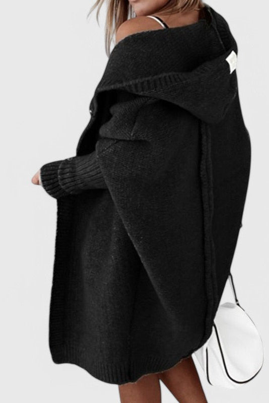 LOVISA | Cárdigan de Punto con Capucha Oversized