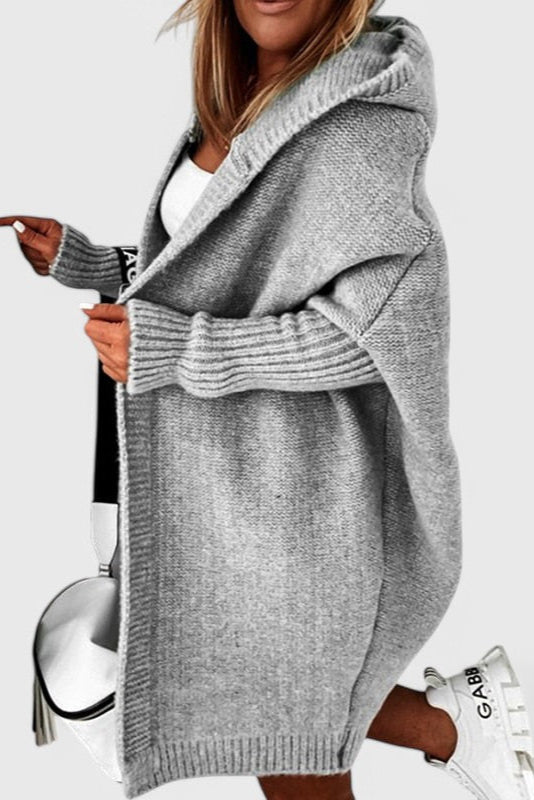 LOVISA | Cárdigan de Punto con Capucha Oversized