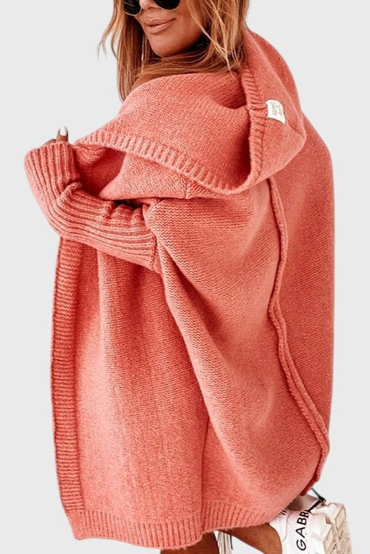 LOVISA | Cárdigan de Punto con Capucha Oversized