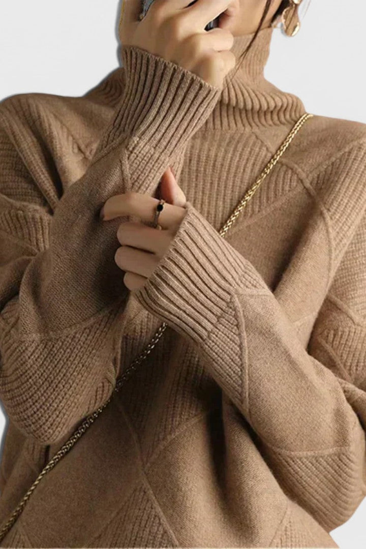 JASMINE | Jersey de Cuello Alto de Cachemira