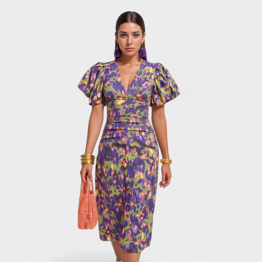 Lily – Vestido Fuego Tropical