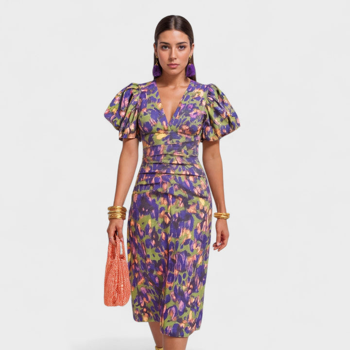 Lily – Vestido Fuego Tropical
