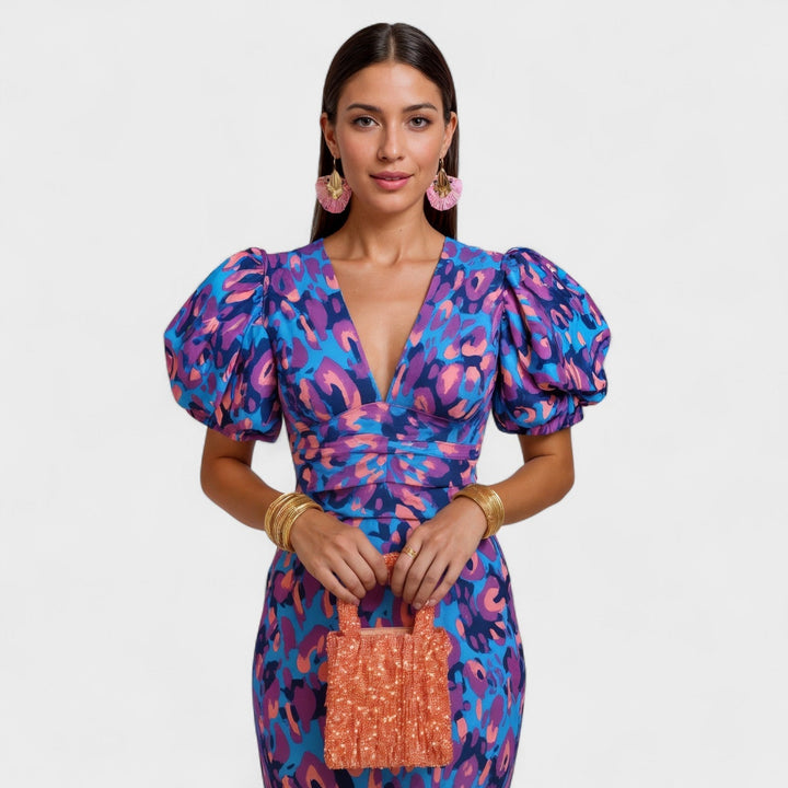 Lily – Vestido Fuego Tropical