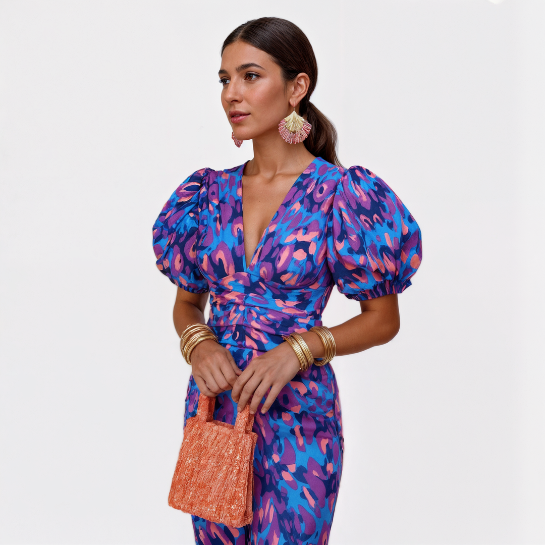 Lily – Vestido Fuego Tropical