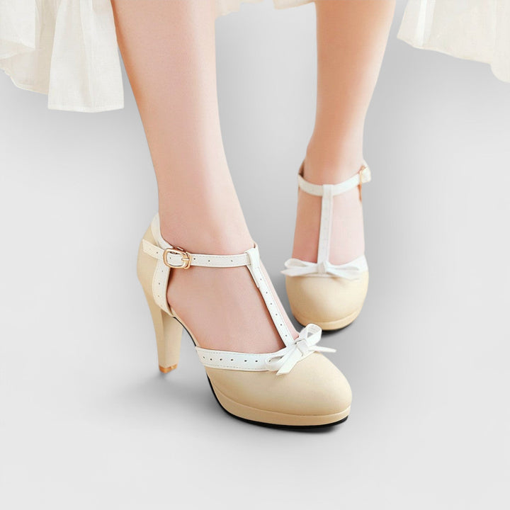 Nueva | Tacones Retro Ortopédicos con Lazo