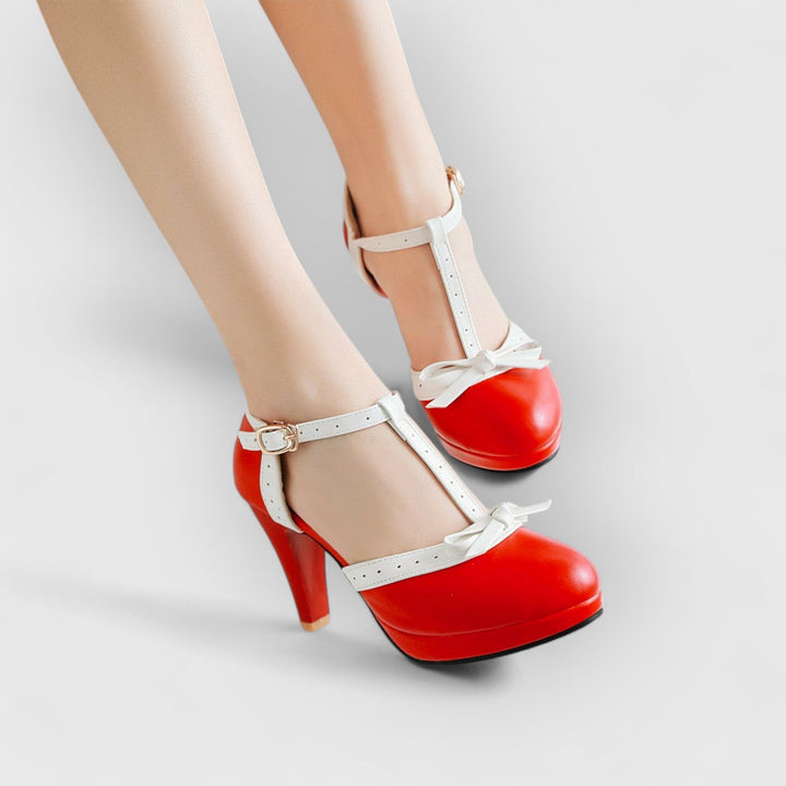 Nueva | Tacones Retro Ortopédicos con Lazo