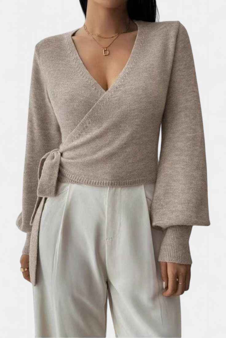 PERSEPHONE | Suéter con Tirantes Cruzados y Cuello en V