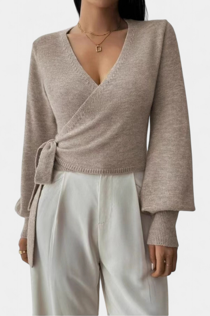 PERSEPHONE | Suéter con Tirantes Cruzados y Cuello en V
