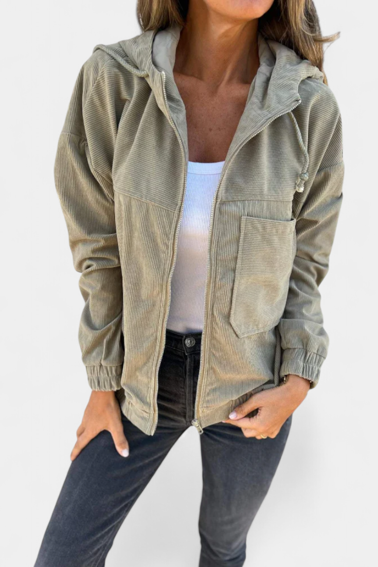 LORCA | Chaqueta de Corduroy con Capucha y Cremallera