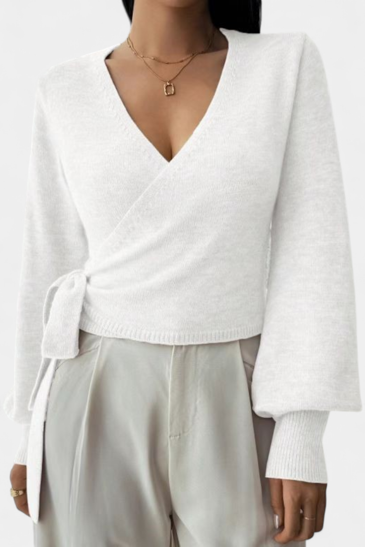 PERSEPHONE | Suéter con Tirantes Cruzados y Cuello en V
